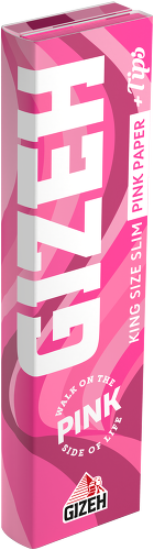 Gizeh All Pink King Size Slim + Tips 1 Heft (34 Blatt + 34 Tips)