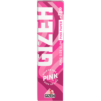 Gizeh All Pink King Size Slim + Tips 1 Heft (34 Blatt + 34 Tips)