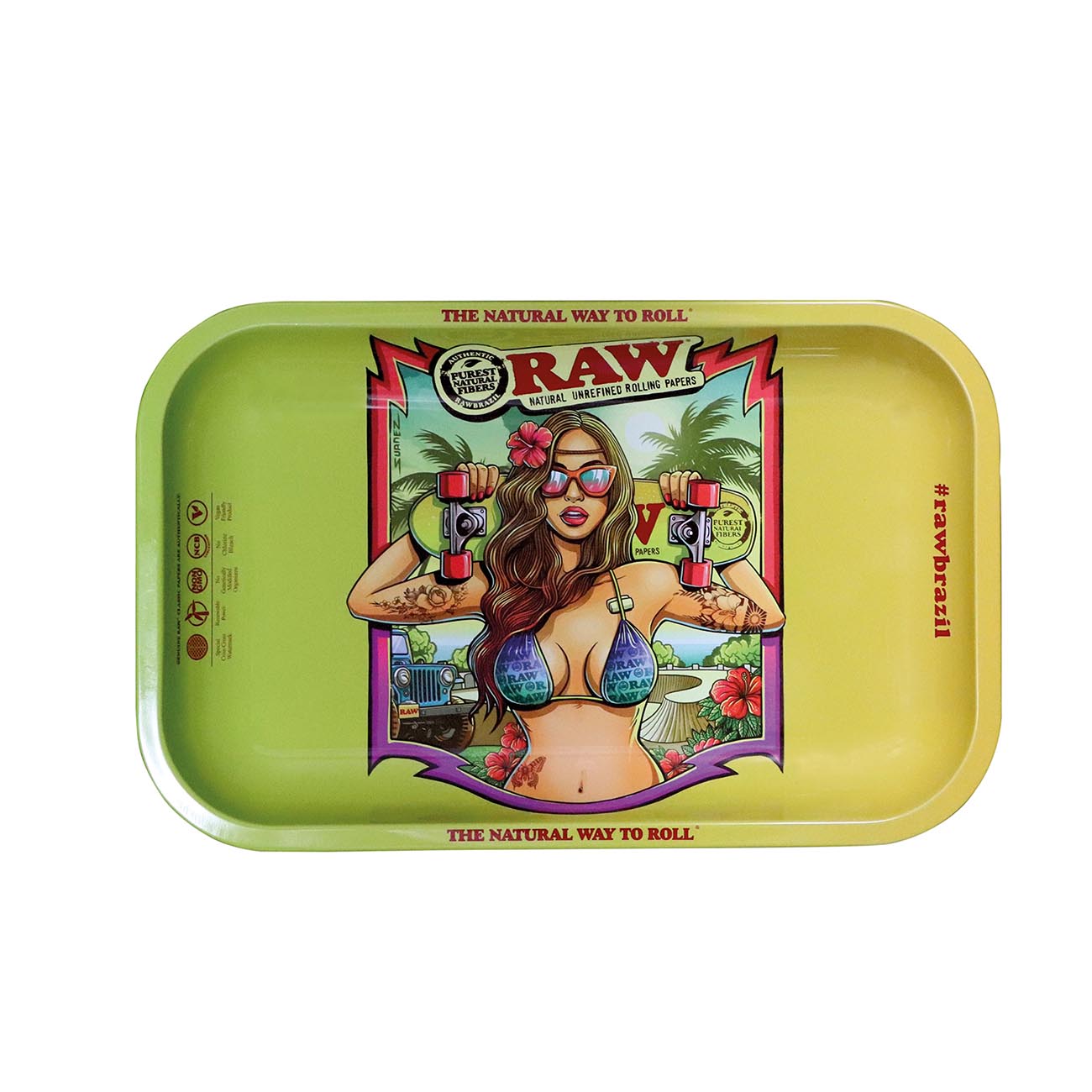 RAW Rolling Tray Brazil S 275x175x25mm Metall