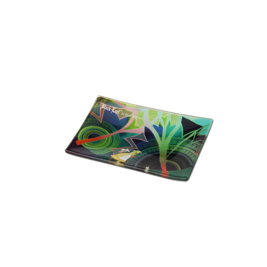 Black Leaf Rolling Tray Glas Alice 150x100mm