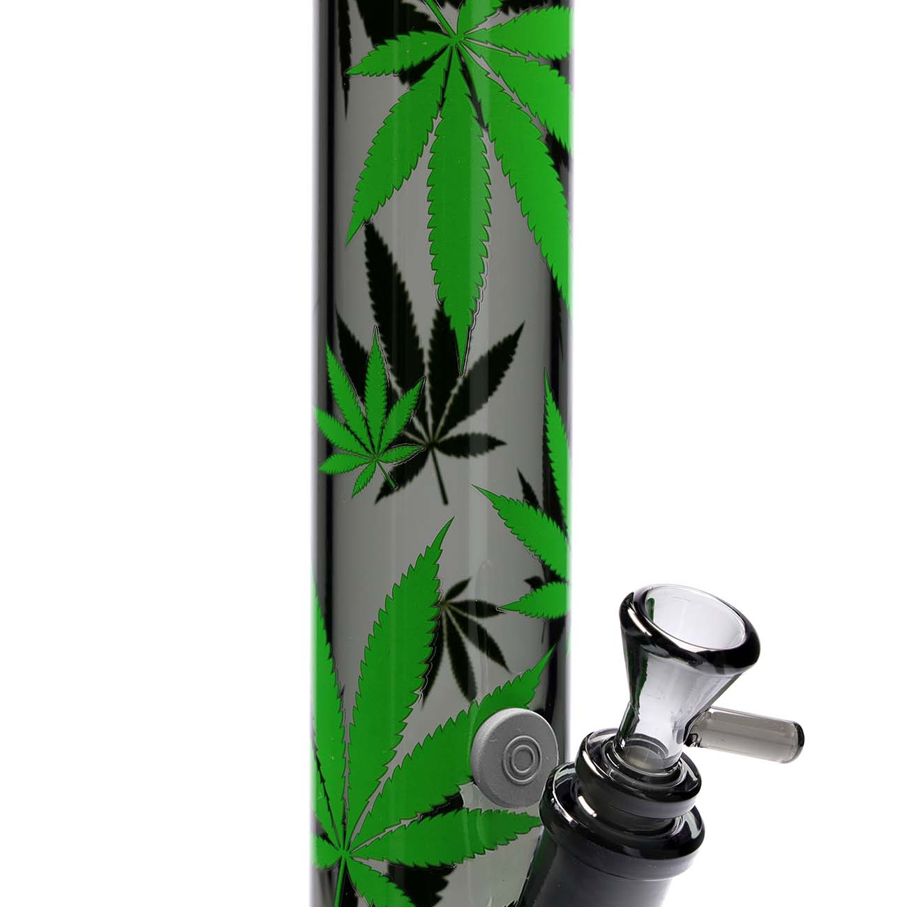 Black Leaf X Fire Flow Bong LEAVES GREEN H: 400mm Ø 51mm NS19/14 WS 5mm