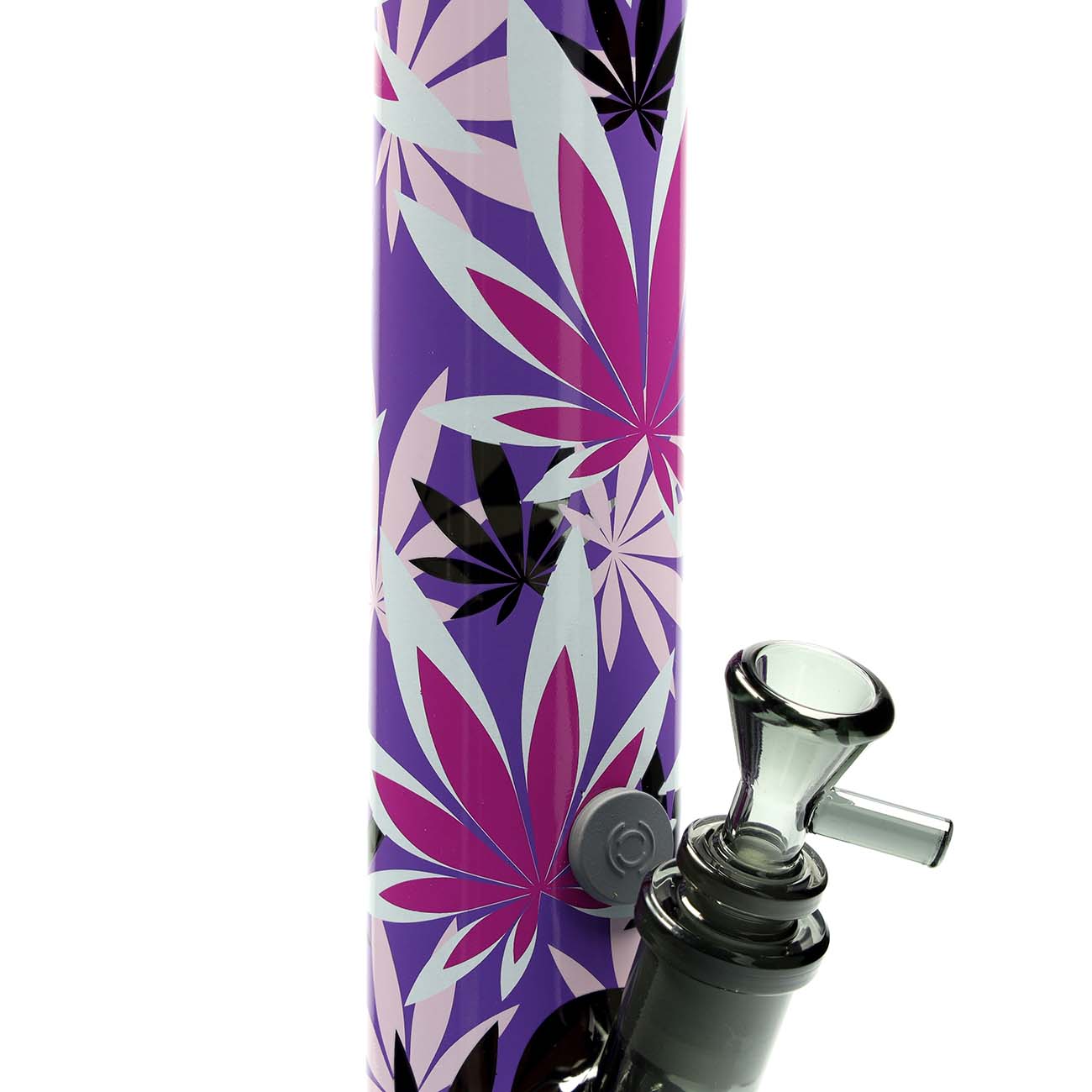 Black Leaf X Fire Flow Bong PINK LEAVES H: 400mm Ø 51mm NS19/14 WS 5mm