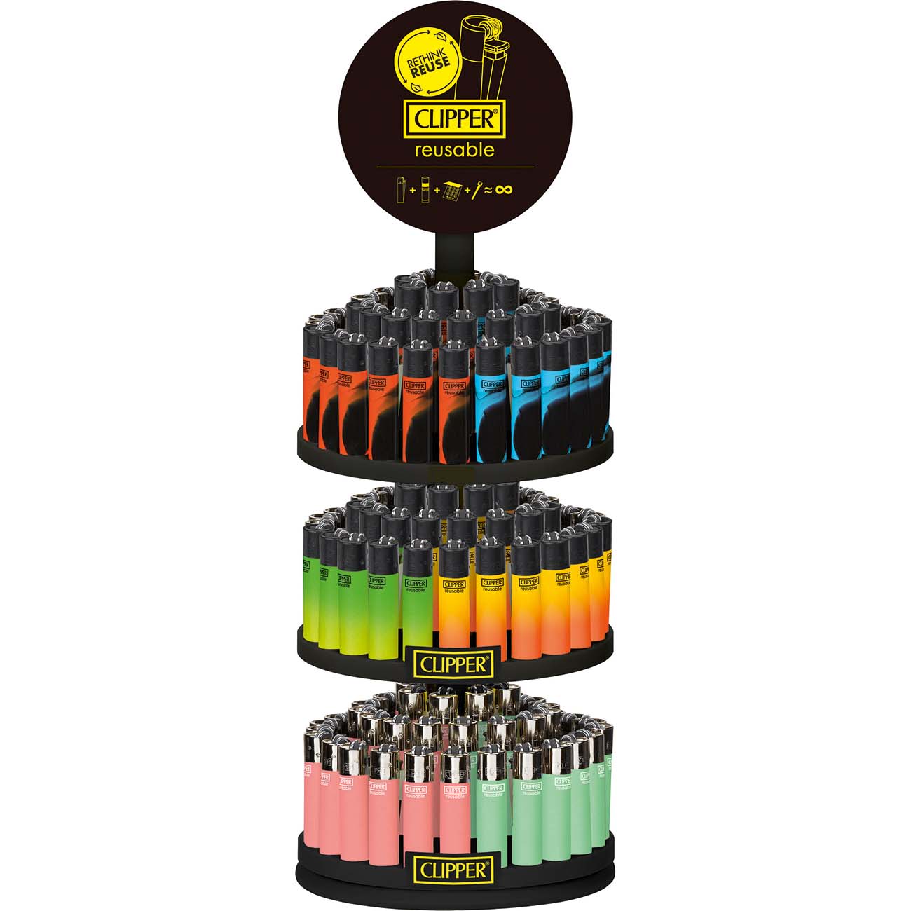 Clipper Carrousel Micro Colors 1 Stk Micro Feuerzeug verschiedene Farben nicht Wählbar