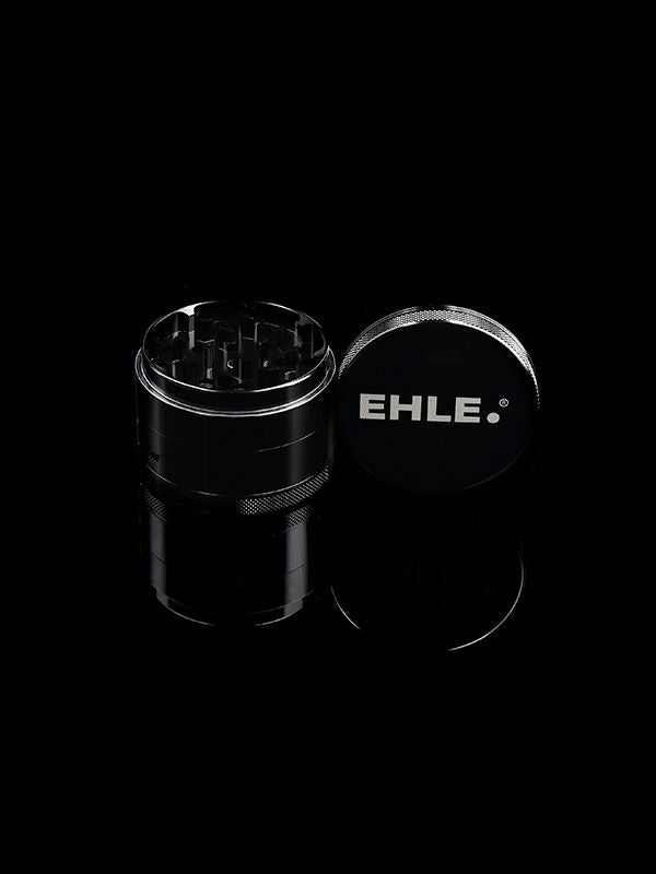 Ehle Alugrinder S vierteilig 35mm Aluminium schwarz mit Ehle Logo