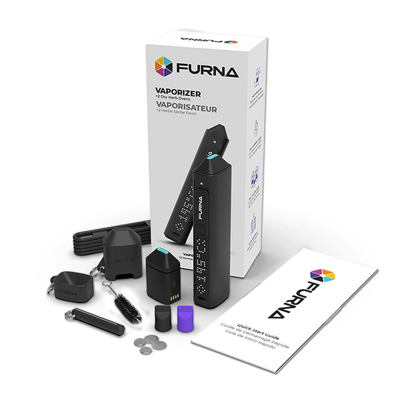 FURNA Vaporizer USB 3500mA/h Für Kräuter und Konzentrate (Farbe: Schwarz)