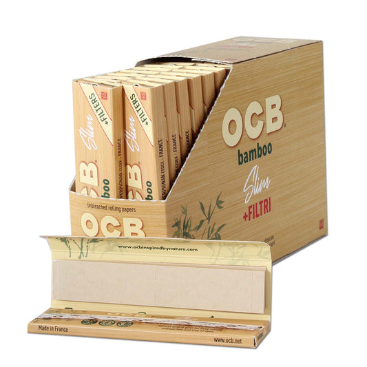 OCB Bamboo Papers KS Slim + Tips 1 Heft (32 Blatt & 32 Tips)