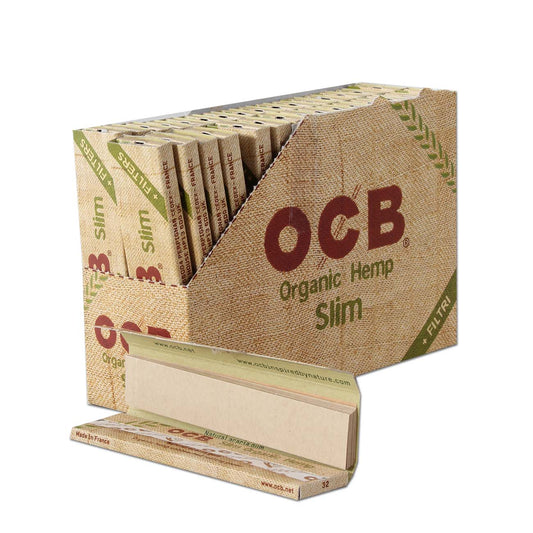 OCB Organic Hemp Papers KS Slim + Tips 1 Heft (32 Blatt & 32 Tips)